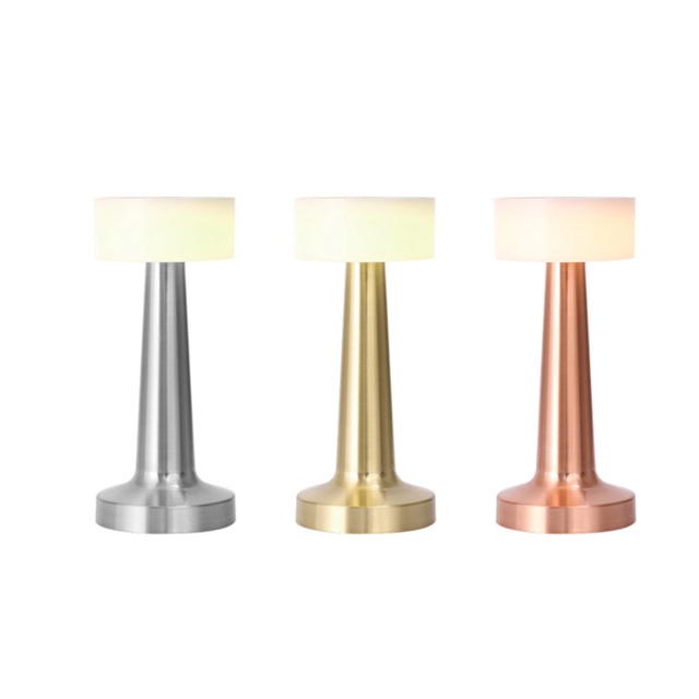 USB Rechargeable 3000K Warm Touch Control Dimmable Three Color Change Iron+ABS LED Desk Lamp 1-Year Warranty for Restaurants