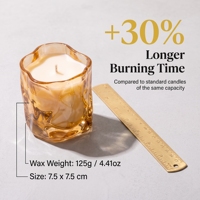 Bougie parfumée pour la maison NOVA Luxury Iridescent Glass |    Combustion stable sans fumée noire, fabriqué à partir d'ingrédients naturels purs.