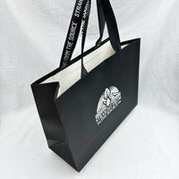 Bolsa de Embalaje de Lujo Personalizada con su Propio Logotipo, con Asa de Cinta, para Zapatos y Ropa, Boutique, Compras, Regalos, Papel