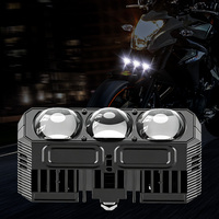 Feux antibrouillard universels à LED 6000K avec projecteur à 3 lentilles, projecteur extérieur pour voitures