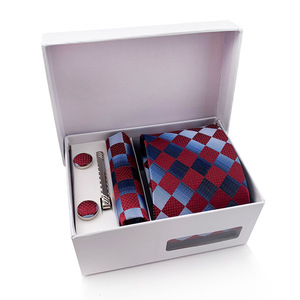 <strong>Geometric</strong> Tie Gift <strong>Set</strong> for Men Stylish Necktie Hanky &amp; Cufflinks Formal Men Tie <strong>Set</strong> Luxury Necktie Gift Box for Office &amp; Events - Product Image 1