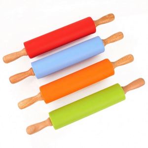 Fondant Cake Dough Roller Cooking <b>Tools</b> Silicone Cookies Biscuit Embossing Bakeware Non-Stick <b>Rolling</b> Pin Pastry <b>Tools</b> - Product Image 1
