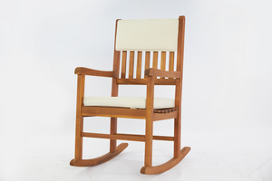 Modern Comfortable Wooden Acacia <b>Rocking</b> <b>Chair</b> <b>Cushion</b> Natural Elegant Durable for Poolside Front Porch Balcony Cozy - Product Image 2