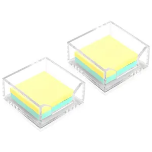 Factory Clear Acrylic Note Holders Clear Acrylic Meno Holder Desktop Organization Office Home Post Pop Note Dispenser for Office