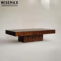 Table de salon WISEMAX FURNITURE, style classique, couleur noyer, table à thé rectangulaire en bois massif simple pour salon, maison