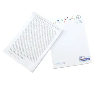 Pad catatan cetak kedua sisi kustom hadiah bisnis robek 5.5*8.5 inci kertas tulis bantalan catatan dengan Logo