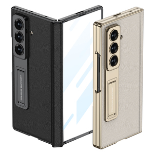 เคสโทรศัพท์แบบพับได้สำหรับ ZFold7/8 Ultra ป้องกันหน้าจอ ฝาปิดแม่เหล็ก หนังเรียบ ป้องกันการตกกระแทกได้อย่างเต็มที่ - Product Image 6