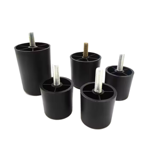 Pata de Mueble de Cocina Cuadrada de Diseño Moderno, Pata de Sofá de Plástico Resistente y Madera Marrón y Negra, Personalizable OEM - Product Image 1