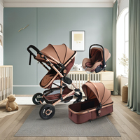 Poussette bébé F 3-en-1 de luxe de haute qualité Landau multifonctionnel pour voyage