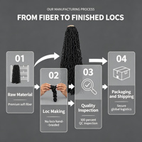 Perruque Xuchang Hongxiu Henan, modèle néerlandais, cheveux bouclés au crochet, 36 pouces, 21 mèches, dreadlocks, double trame, exotisme