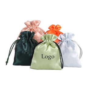Bolsas de Regalo de Joyería Personalizadas de Lujo Reutilizables de Seda y Satén con Cordón, Bolsas de Almacenamiento al por Mayor - Product Image 2