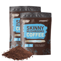 Café instantané minceur LIFEWORTH au champignon, café diététique pour la concentration mentale, queue de dinde, maitake, curcuma, 100% arabica, torréfaction moyenne