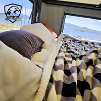 Huntoo Pop-up Truck Camping : Camping-car léger à glissière pour pick-up, coque souple avec tente de toit