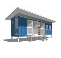 Maison Modulaire de Luxe Préfabriquée en Conteneur Maritime de 20 pieds, Installation Facile, Bâtiment en Acier Modifié pour Carport, Bureau, Hôtel, Habitation 1