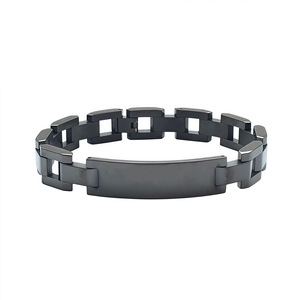 Pulsera <span class=keywords><strong>de</strong></span> Acero Inoxidable Directo <span class=keywords><strong>de</strong></span> Fábrica con Barra Curva, Estilo Coreano Japonés, Grabado Láser, Dijes <span class=keywords><strong>de</strong></span> Joyería - Product Image 4