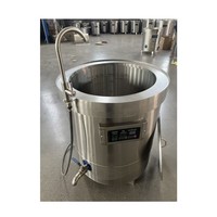 Marmite de mélange industrielle à double enveloppe pour l'industrie alimentaire, en acier inoxydable 304, température constante, chauffage électrique et à gaz