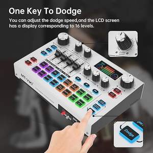 Mezclador de Audio para Juegos MT-VIKI con <span class=keywords><strong>Pantalla</strong></span> LCD de 2.25 Pulgadas, Tarjeta de Sonido en Vivo para <span class=keywords><strong>PC</strong></span>/Teléfono, Transmisión en Vivo, Grabación, Podcast/Youtube/Juegos - Product Image 1