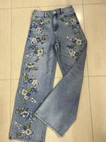 Pantalons en jean tendance 2025, broderie de paillettes, jean délavé, jean Y2k, jean baggy, pantalon droit personnalisé pour femmes
