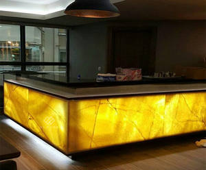 Moderno mármol <span class=keywords><strong>blanco</strong></span> superior LED Luz Decoración club nocturno <span class=keywords><strong>restaurante</strong></span> bar mostrador diseño - Product Image 6