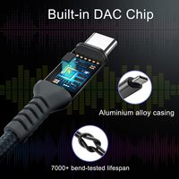 DAJIANG personnalisé Type c 3.5mm Dac câble adaptateur Audio numérique USB-C 3.5mm convertisseur Audio casque adaptateur Aux téléphones mobiles