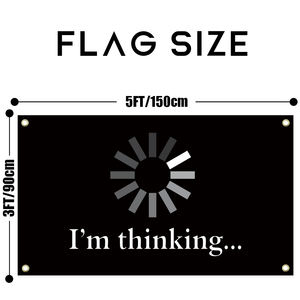 Estoy pensando Bandera de 3x5 pies para habitación, dormitorio universitario, dormitorio, tapiz de pared de salón, decoración - Product Image 4