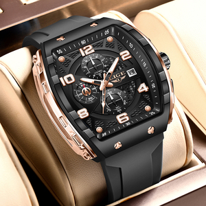 Reloj de Pulsera LIGE LG89231 para Hombre, Esfera de 51 mm, Estilo Ejecutivo, Luminoso, Cronógrafo, 3 Subesferas, Calendario, Resistente al Agua, Regalo para Hombre - Product Image 1