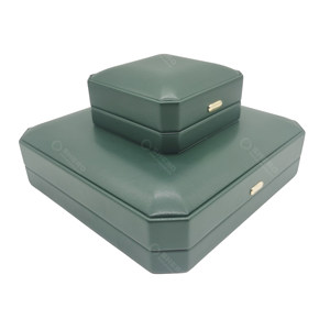 Customized Luxury <b>Jewelry</b> Pu <b>Leather</b> for Engagement Couple Ring Box Packaging Wedding Ring Box - Product Image 1