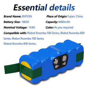 18650 6400mAh 14.8V 18650 batterie cellule batterie au lithium pour <span class=keywords><strong>iRobot</strong></span> Roomba 500 510 520 530 540 550 560 570 580 590 600 760 R3 - Product Image 4