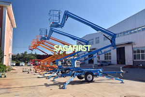 10m 12m 14m 15m 16m Trailer Articulated Small Aerial Mobile One Man Lift Small One Man Lift Compact <b>Towable</b> Aerial Lift - Product Image 3