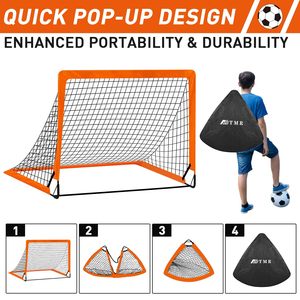 Mianda MD1601 4x3ft <strong>Pop</strong> <strong>up</strong> Folding Soccer <strong>Goal</strong> Set Nylon Fiberglass Frame Customizable Color Portable <strong>Football</strong> Training <strong>Goal</strong> - Product Image 6