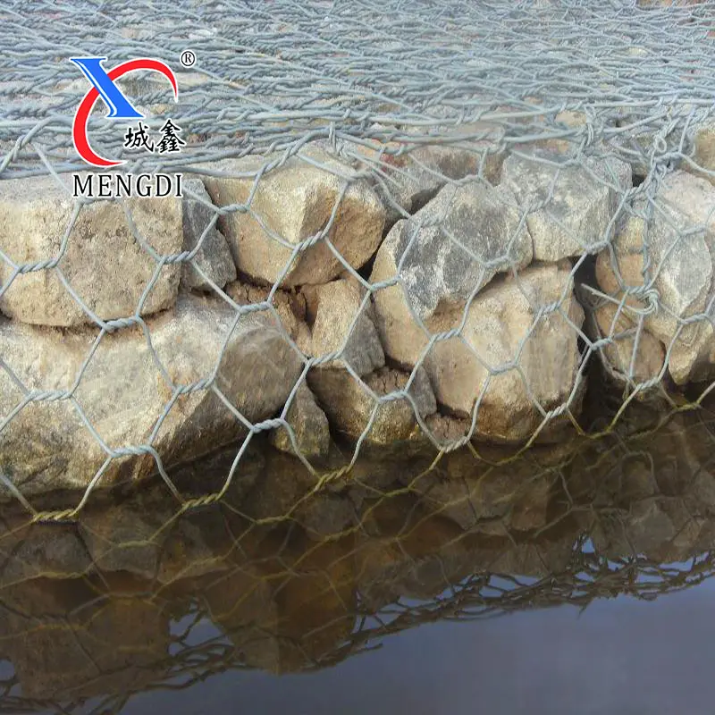 2x1x1 Alto Zinco Revestido Quente Mergulhado Galvanizado Gabião Hexagonal Wire Mesh Caixas De Pedra Para Cerca Gaiola De Parede