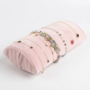 Nuovo Set Espositivo Portatile di Lusso in Velluto Moderno e alla Moda, Serie <span class=keywords><strong>Rosa</strong></span>, Personalizzabile, per Anelli, Orecchini e Collane - Product Image 5