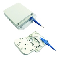 Boîtier mural FTTH pour fibre optique avec une sortie, plaque frontale et prise optique (Rosette) – Vente directe usine