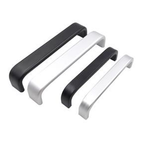 Portes de placard en alliage d'aluminium noir massif avec poignées minimalistes, quincaillerie moderne pour meubles de garde-robe, boutons - Product Image 1