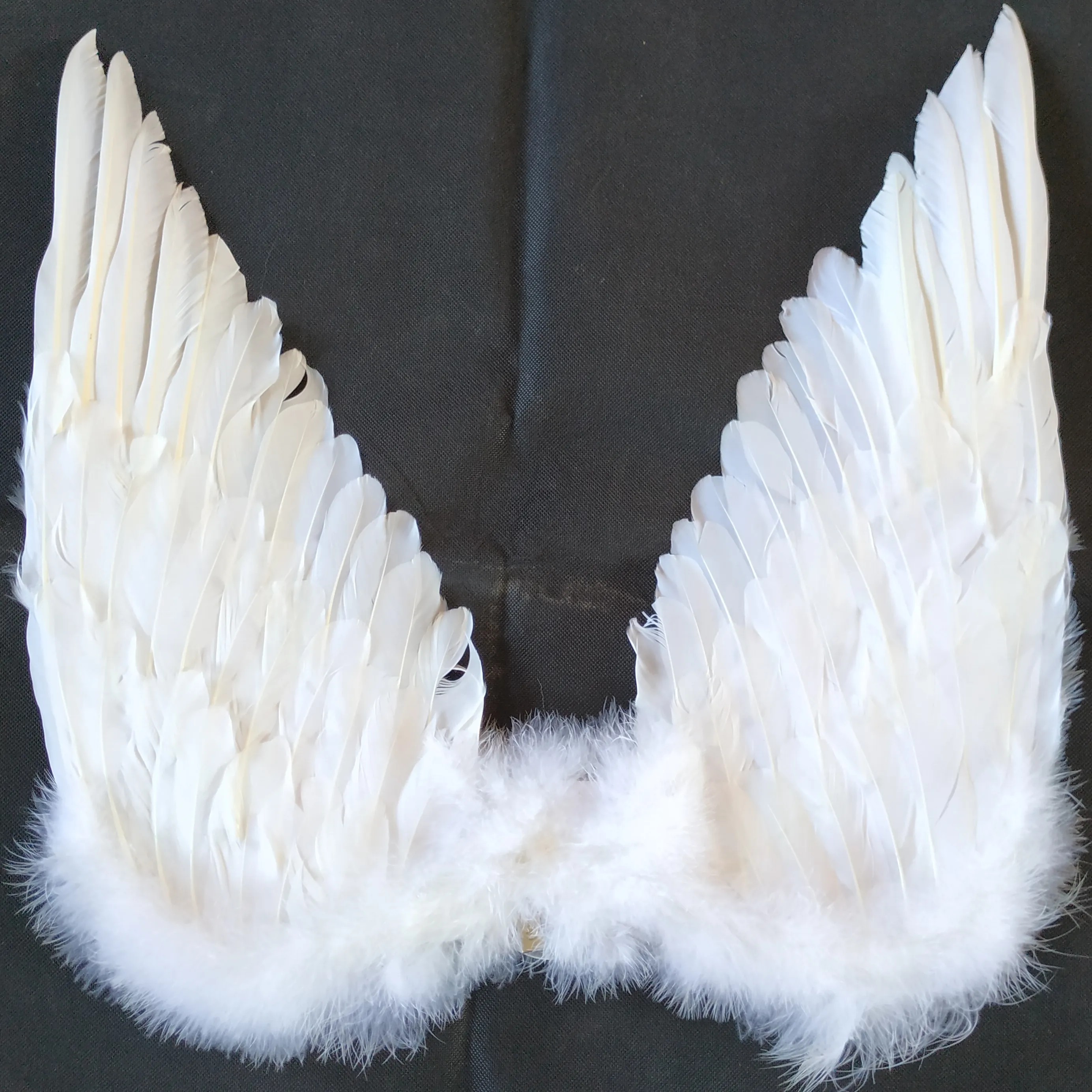 wholesale stock discount promotion Party Costumes Decorative white Feather Angle Wings