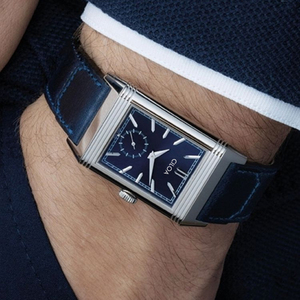 Montre à quartz CILOA avec cadran rectangulaire, affichage de la date, bracelet en cuir, style habillé - Product Image 4
