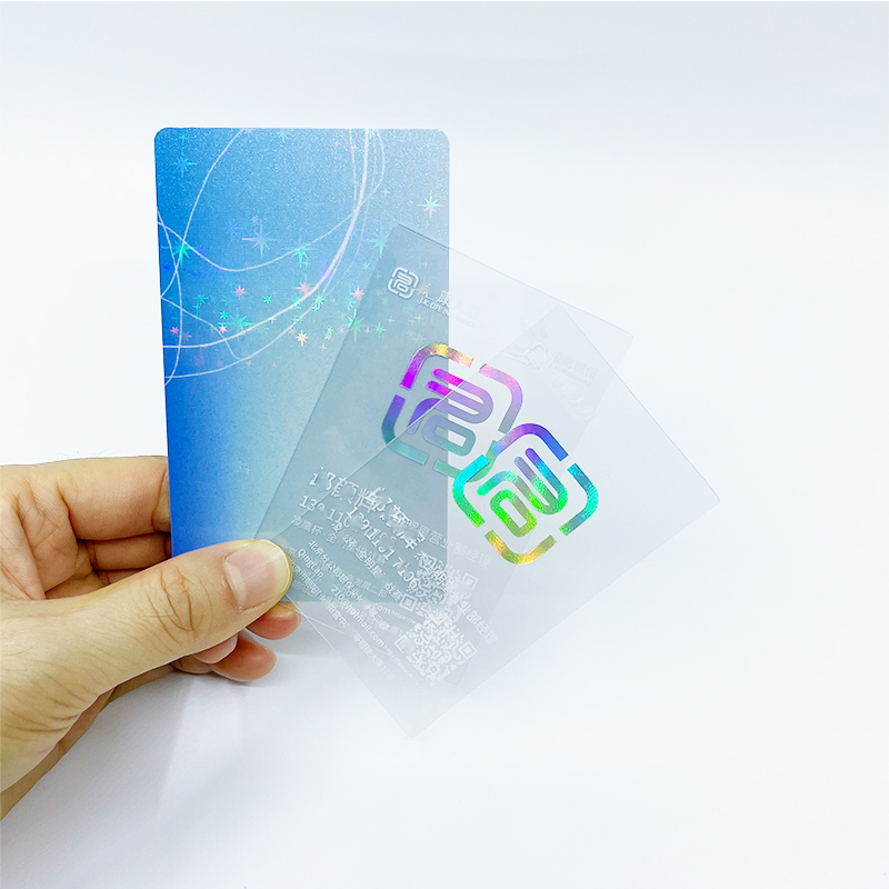 Custom Printed Clear Holographic Transparent Plastic PVC Business Cards Printing