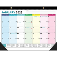 Calendrier mural de bureau personnalisé grand format 2026 en anglais, planificateur mensuel minimaliste avec compte à rebours, cadeau d'affaires
