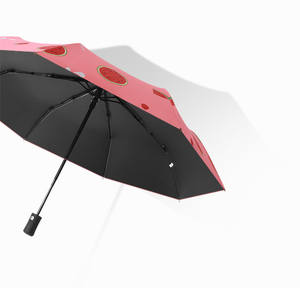 Parasol de protection solaire UV aux fruits mignon droit 3 fois manuel Offre Spéciale avec impression personnalisée du logo pour les femmes - Product Image 2