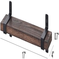Étagères murales flottantes industrielles en bois rustique, lot de 2, supports de rangement pour chambre, salon, cuisine, salle à manger