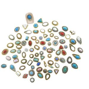 Decorazioni per <span class=keywords><strong>Unghie</strong></span> in Lega Stile Cinese Semplice, <span class=keywords><strong>con</strong></span> Resina Retrò e Imitazione Turchese, per Nail Art Transfrontaliera - Product Image 5