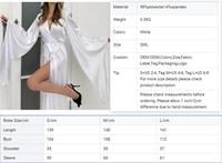 QINSI blanc peignoir Robe de mariée femme Satin Pj à lacets à manches longues vêtements de nuit Robes pour femmes robes de mariée chemise de nuit