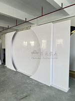 Panel Backdrop PVC putih Properti dekorasi latar belakang pernikahan untuk panggung acara Hotel