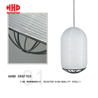 Lampe en tissu et papier écologique, faite à la main, style nordique, pour maison, chambre, salon, loft, escalier, hauteur réglable