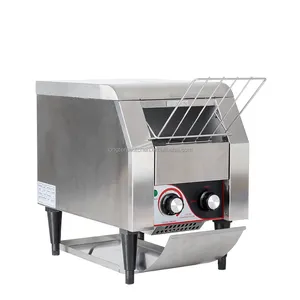 Quảng Châu Nhà Sản Xuất 240V 2.45KW Điện Băng Tải Burger Bun Dọc Máy Nướng Bánh Mì