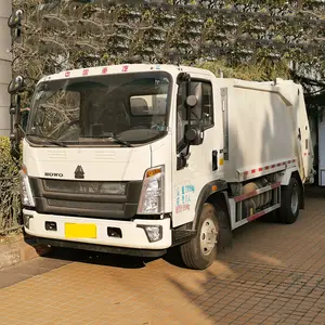 Truk sampah baru Howo Sino 4X2 140Hp 160Hp untuk dijual di Kenya