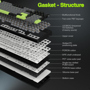 Teclado mecánico inalámbrico AULA F99 Pro con perilla, teclados para juegos de ordenador retroiluminados RGB con sonido cremoso - Product Image 6