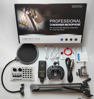 Kit Professionnel de Microphone à Condensateur Xtuga avec Carte Son Personnalisée pour Enregistrement Studio