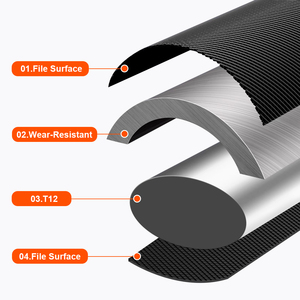 Lime à affûter plate en acier de qualité industrielle HARDEN avec manche souple - Product Image 3