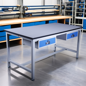 2024 nóng tùy chỉnh melamine bảng bàn làm việc với hai ngăn kéo cơ khí thợ điện ESD bàn làm việc Xây Dựng Mới được sử dụng - Product Image 3